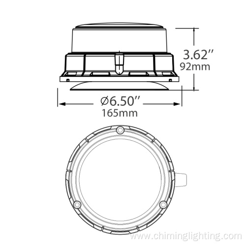 big size flashing amber beacon light car